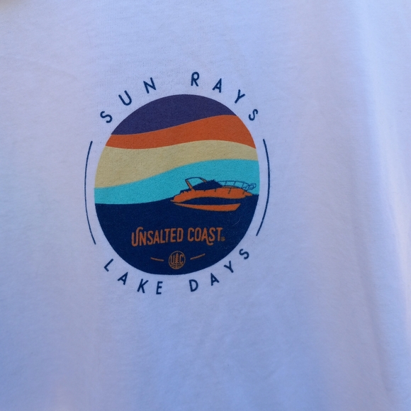 Unsalted Coast new with tags lx sun rays white tee - Picture 2 of 4